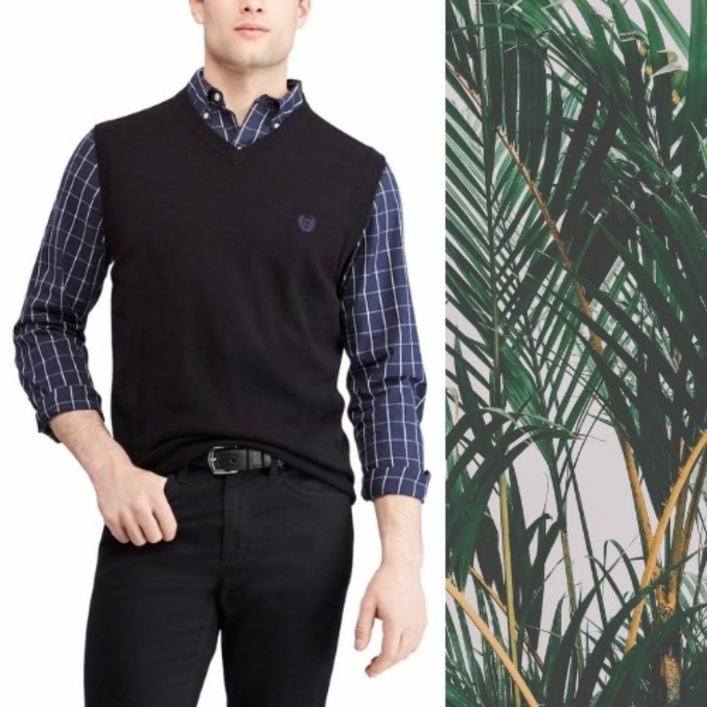 Black Chaps Sweater Vest